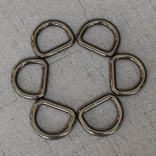 50 Pcs/Lot 20mm Gun Black Metal Adjustable D Ring Belt Buckle For Backpacks shoes Bag Cat Leash Dog Collar Buckles DIY