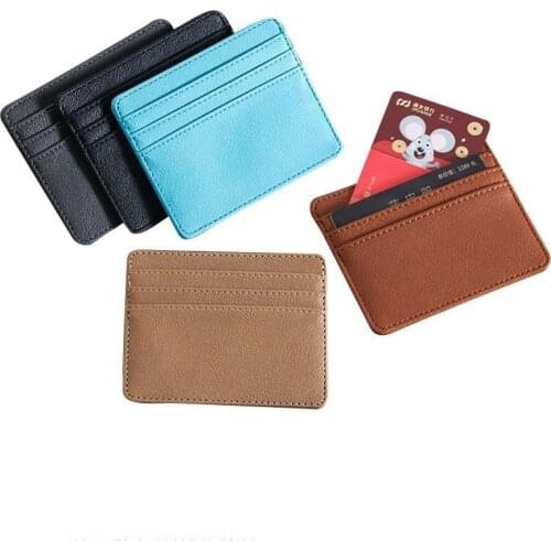 Anti-theft RFID Blocking Sleeve ID Holder PU Leather RFID Wallet Protector Multi Credit Card Holder Case