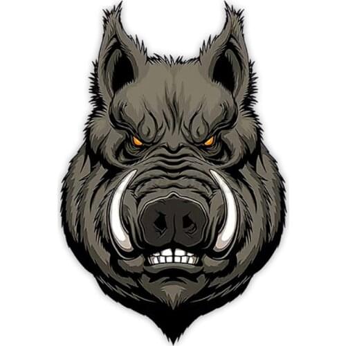 B0750# Self-adhesive Decal Wild Boar Car Sticker Waterproof Auto Decors on Bumper Rear Window Motorcycle Laptop Helmet