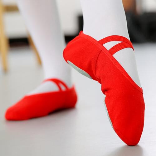 New Dancing Soft Bottom Ballet Shoes without Rope Yoga Folk Dance Practice Shoes Childrens Womens Dance Performance Shoes