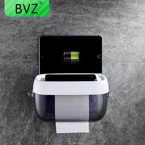 BVZ Waterproof Bathroom Paper Holder Wall-mounted Bathroom Tissue Dispenser Napkin box Toilet Paper Shelf Bathroom shelves