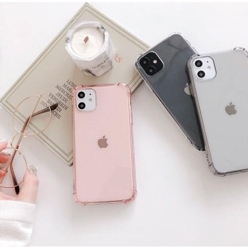 For iPhone 11 Case Crystal Clear Cover With Reinforced Corner Bumpers Flexible Soft Case For iPhone XR 6 7 8 Plus 11Pro X XS Max