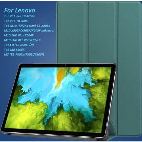Case For Lenovo Tab p11 pro TB-J706F Leather Case Cover For Tab M10 TB-X306X FHD Plus X606F Tab M7 8 Magnetic Smart Tablet Case