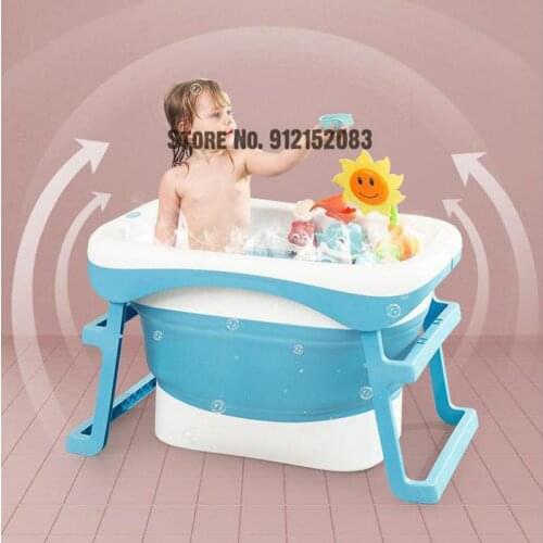 Baby Bathtub Baby Folding Bath Tub Swimming Tub Can Be Used For Sitting Childrens Bathtub Household Newborn Baby Large