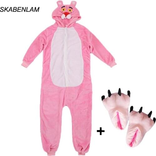Kids Kigurumi Onesie Animal Pajamas Sets Boys Girls Cartoon Cosplay Sleepwear Leopard Pajama Winter Flannel Hooded Pyjamas