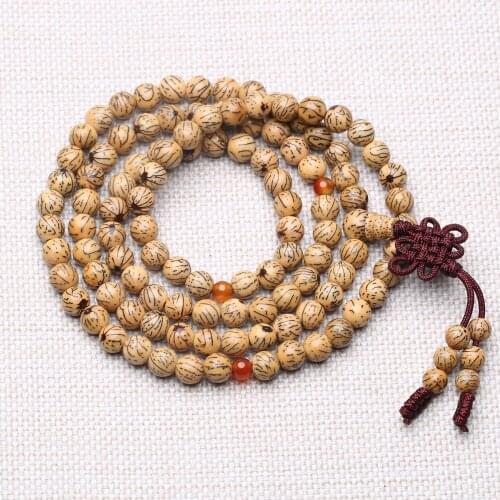 Naturally Growing Seed 108 Beads Buddhist Prayer Beads Rudraksha Beads / Seed Yoga Chakra * Zen Beautiful Bracelet
