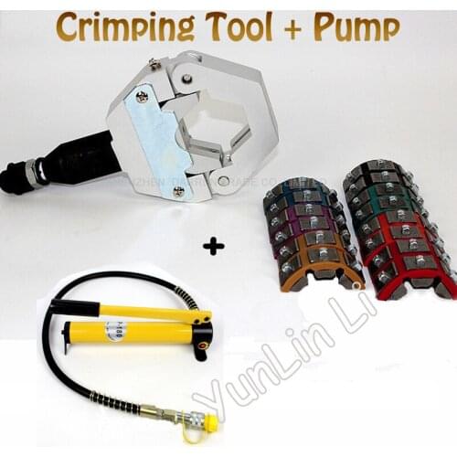 Automotive A/C Hose Crimping Tool for Repair Air Conditioner Pipes FS-7842A + CP-180 Pump