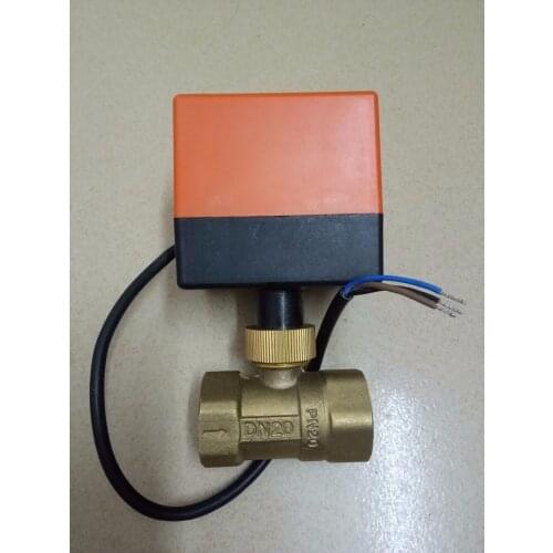 3/4" DN20 electric actuator valve AC220V electric two-way valves solar water heater fan coil units