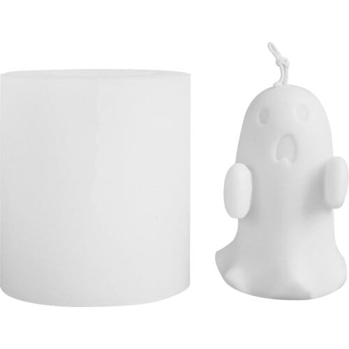 Candle Silicone Mold Ghost DIY Handmade Mould Aroma Gypsum Plaster Silicone Mould Home Decoration Candle Resin Mold