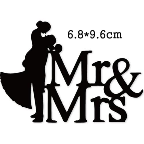 Metal Cutting Dies Mr & Mrs wedding 2021 New Crafts Stencil For DIY Scrapbooking Paper/photo Cards Making Embossing Die
