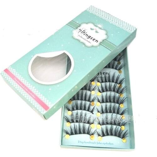 Fashion 10 Pairs/set False Eyelashes 3D Natural Thick For Chirtmas Cosplay Party Fiber Extension Fake Eye Lashes Makeup Tools