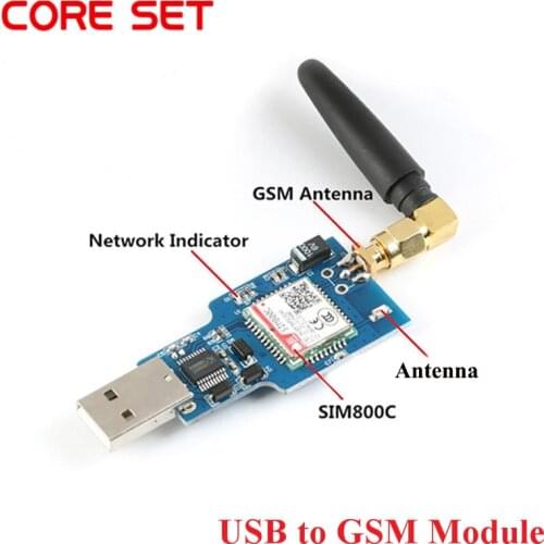USB to GSM Module GSM GPRS SIM800C SIM800 Module For Wireless Bluetooth-compatible Module SMS Messaging With Antenna Quad-band