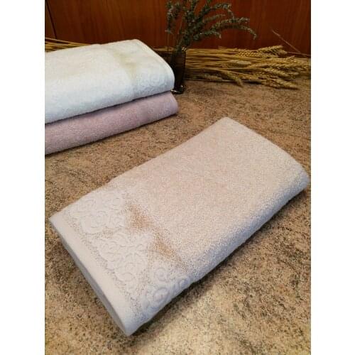 Soft Bath Towel, Dupra Color Sand Pattern Pastel Series, 100% Cotton, Domestic Production, 70x140cm