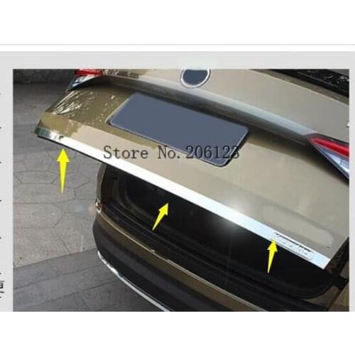 For Skoda Kodiaq 2017 - 2018 2019 Stainless Steel Rear Tail Trunk Gate Molding Cover Trim 1pcs Car Styling accessories