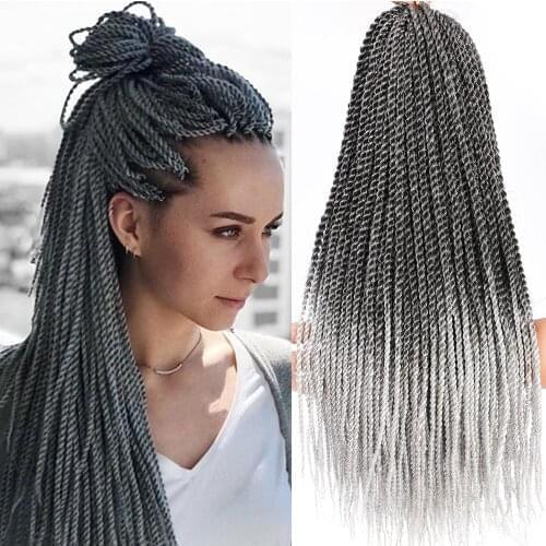 MIMO Long Synthetic Wigs Box Braided Wigs Heat Resistant Two Or Three Braids Hair Brown Multi Color For Women