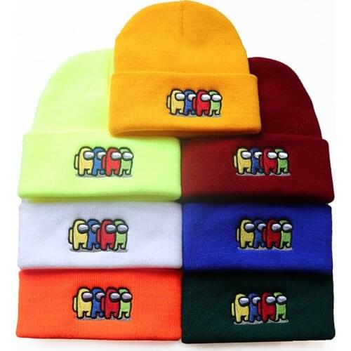 Mens Beanie Hats Cute Embroidery Caps Outdoor Casual Round TOP Hat Cartoon Game Hats Adjustable Breathable Cap For Women Unisex
