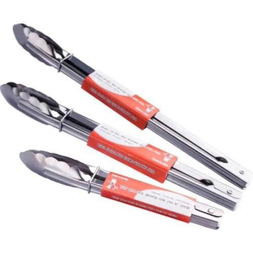 Stainless Steel BBQ Grilling Tong Salad Bread Serving Tong Non-Stick Kitchen Barbecue Grilling Cooking Tong for Kitchen Tools