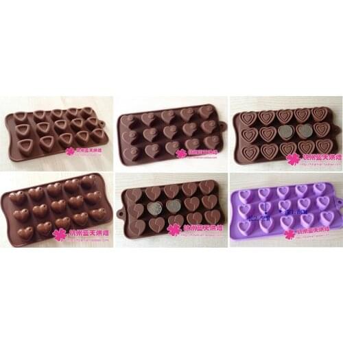 15 hole silica gel Love heart mould chocolate pudding mold ice cube tray Kitchen Tools