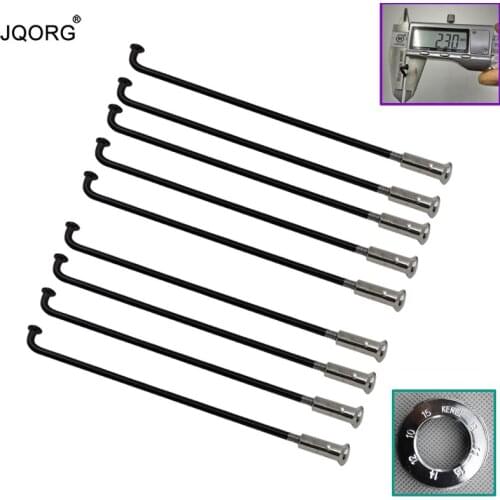 13 # Diameter 2.3 mm Spokes Black Color 304 Stainless Steel E-bike Spokes J-bend Equal Diameter Electric Bike Spokes For Motor