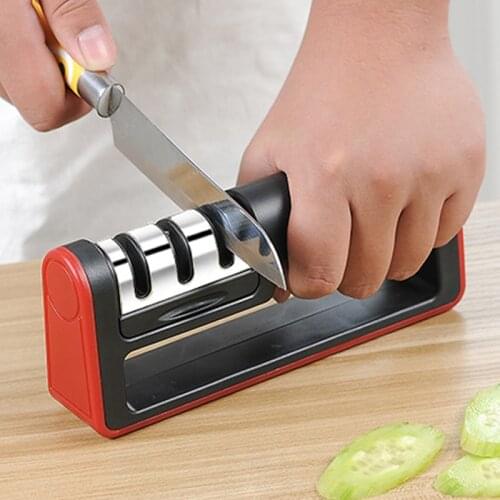 Knife Sharpener Professional Diamond 3 in 1 Stages Knife Stainless Steel Kitchen Tools Sharpening Stone Blades Accessories