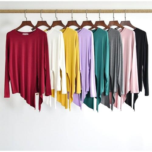 Latin Dance Tops Adult Practice Wear Women Long Sleeves Jazz Performance Classical Dancing Clothes Belly Knotted T-Shirt L4870