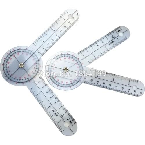 6" 150mm Goniometer Angle Medical Ruler Plastic PVC Protractor