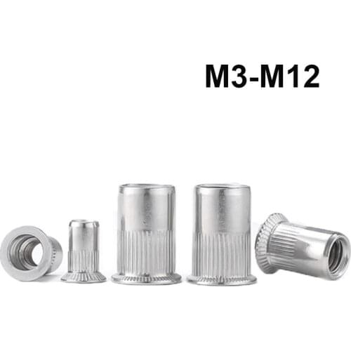 304 Stainless Steel Rivet Nuts Large countersunk head, small countersunk ,Flat Head Insert Nutsert Cap M3-M12