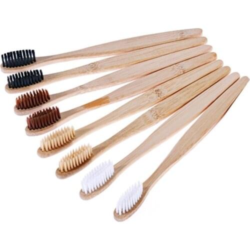 1 Pcs Natural Bamboo Toothbrush Whitening Soft Hair Eco Friendly Wooden Toothbrush Portable Tooth Brush Oral Cleaning Care Tools