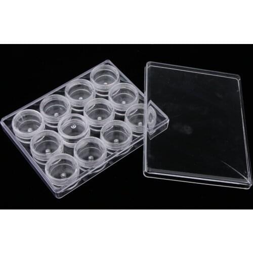 12 Cosmetic Empty Jar Pot Cream Lip Balm Box Container Portable 5g