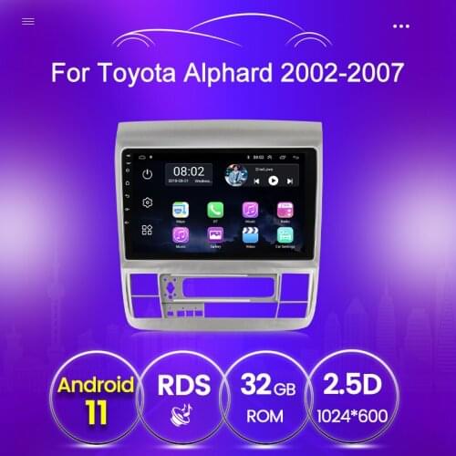 Car Radio Multimedia For Toyota Alphard 2002 2003 2004 2005 2006 2007 gps player with panel BT WIFI Android 1080P video