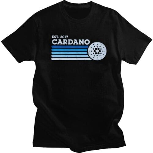 Cardano Tshirt Men Short Sleeves Casual T Shirt Trendy ADA Cryptocurrency Crypto Currency T-shirt Fitted 100% Cotton Tee Merch