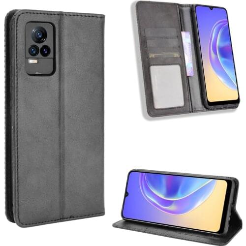 For Vivo V21E Case Wallet Flip Style PU Leather Phone Bag Cover For Vivo Y73 2021 V2059 With Photo Frame