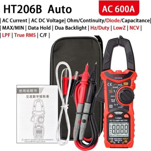 Digital Clamp Meter High Precisions AC/DC Voltage AC Current Resistance Diode Test Continuity Multimeter Voltmeter Ammeter