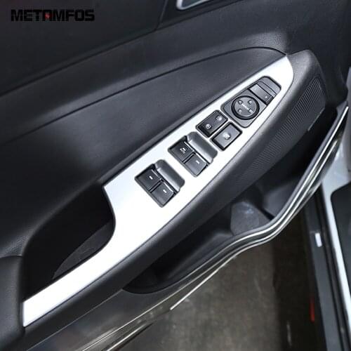 For Hyundai Tucson 2015 2016 2017 2018 Window Lift Switch Cover Trim Inside Armrest Frame Matte Interior Accessories Car Styling