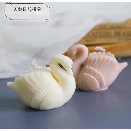 Big Swan silicone Mold making Fondant Chocolate Cake Decoration tools Handmade Silica Soap form