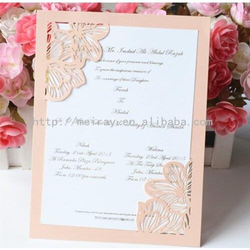 Latest wedding card designs/beautiful laser cut wedding invitation card