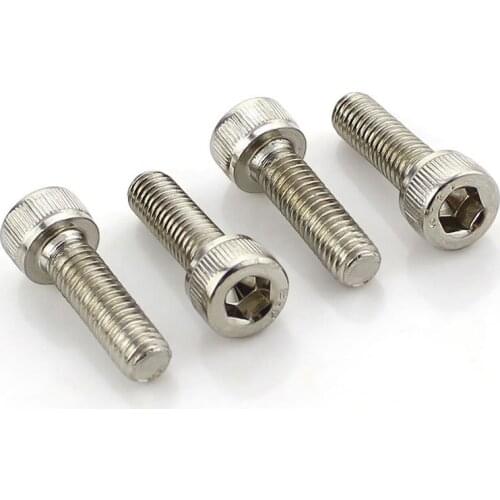 Grade 12.9 Nickel-plated Hexagon Socket Screws Cylinder Head Cup Head Bolts Lengthened Alloy Steel Screw M2M2.5M3M4