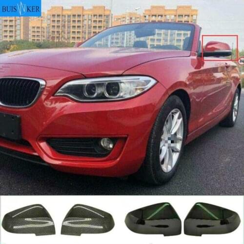 1 Pair Carbon Fiber Side Wing Replacement Rearview Mirror Cover Cap for BMW F10 F11 2014 2015 2016 2017