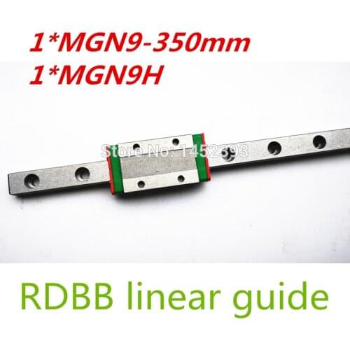 Free shipping 9mm Linear Guide MGN9 350mm linear rail way + MGN9H Long linear carriage for CNC X Y Z Axis