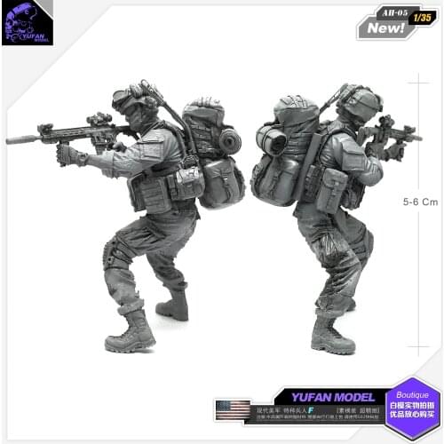 Yufan Model 1/35 Figure Model Kit Modern American Special Forces C Resin Soldier Model Unmounted Ah-05