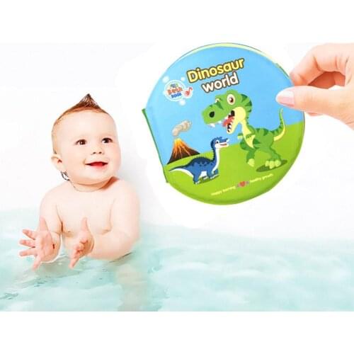Cartoon Dinosaur Round EVA Waterproof BB Device Baby Bath Book Development Toy