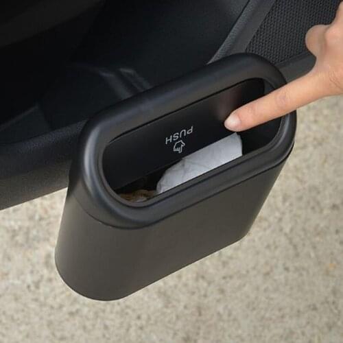 Car Trash Can Interior Storage Box Door Seat Back Garbage Dust Bin for Mitsubishi ASX Outlander Lancer Evolution Pajero Eclipse