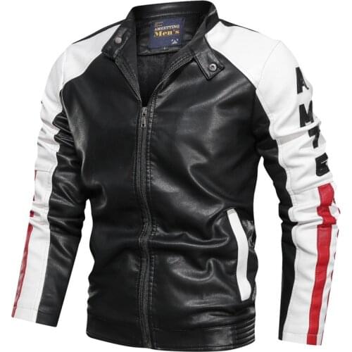 Mens Motorcycle Leather Jacket Biker Outwear Casual Slim Jacket Men Spring Leather Jackets Design Bomber Coat Chaqueta Hombre
