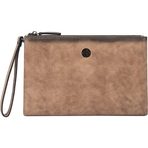 Genuine Leather Man Long Purse Large Day Clutches With Zipper Bags Fashion Pocket For Phone Clutch bag Men Case Cow Leather Bags