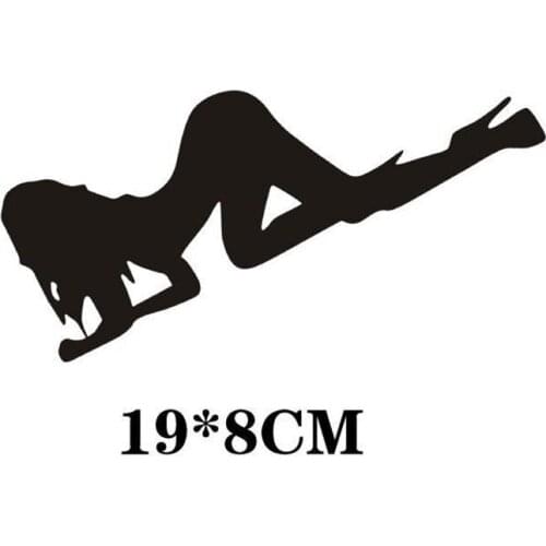 19*8CM Sexy Girls Temptation Personalized Car Stickers Decals Bumper Sticker Cover Scratches Beauty Temptation Car Styling