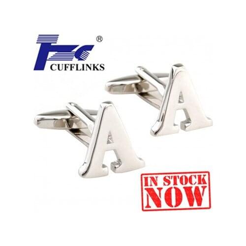 A Letter Alphabet Cufflink Cuff Link 2 Pairs Free Shipping Promotion