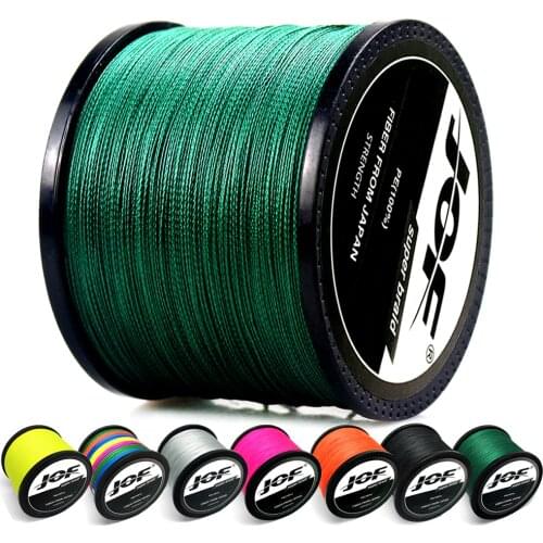 JOF 300M 500M 1000M 4 Strands 8 Strands Multicolour PE Braided Fishing Line Multifilament Wire