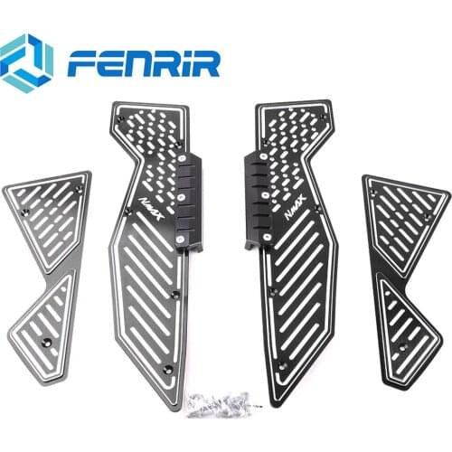 FENRIR Motorcycle CNC Aluminum Alloy Footrest Footboard Step Autobike Foot Plate for Yamaha Nmax125 Nmax155 2015 2016 2017