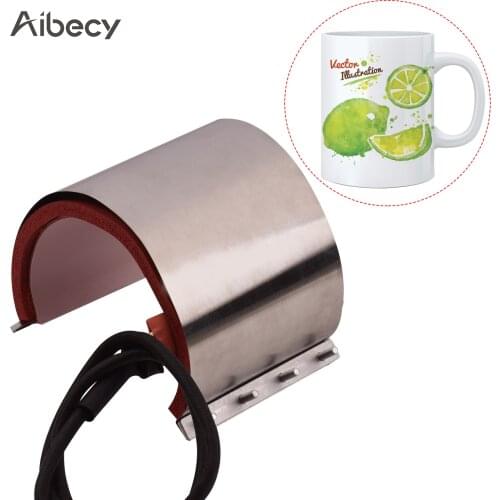 Aibecy Mug Cup Press Heating Transfer Attachment Silica Gel 11oz 110V/220V for Heat Press Machine Transfer Sublimation