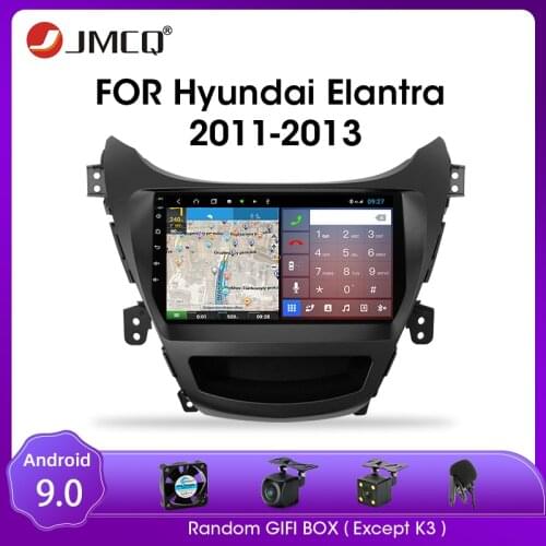 JMCQ Mobile phone projection Car Radio For Hyundai Elantra Avante I35 2011-2013 Multimedia Player 2 din Android 9.0 Split Screen